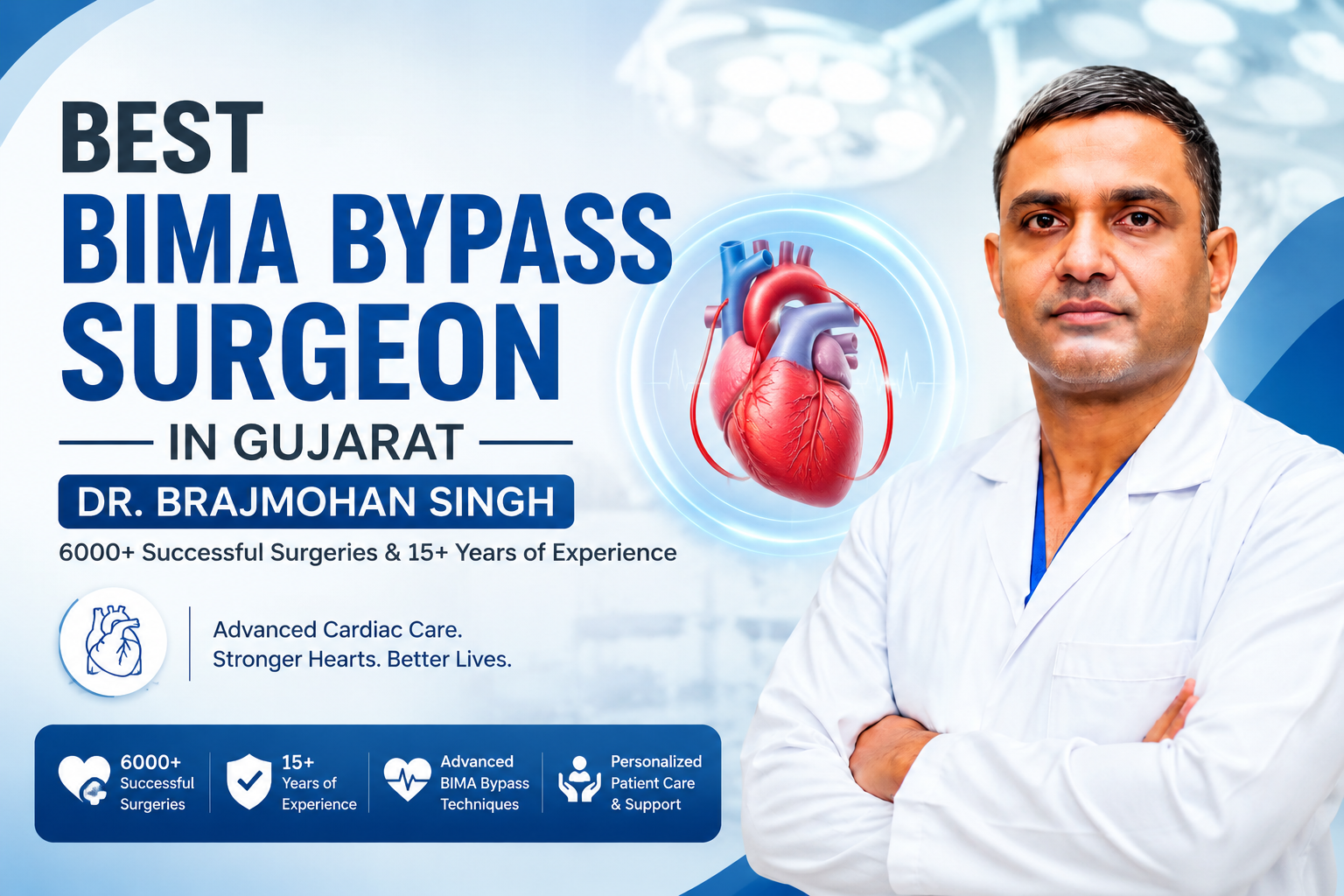 Best BIMA Bypass Surgeon in Gujarat Dr. Brajmohan Singh 6000+ Successful Surgeries